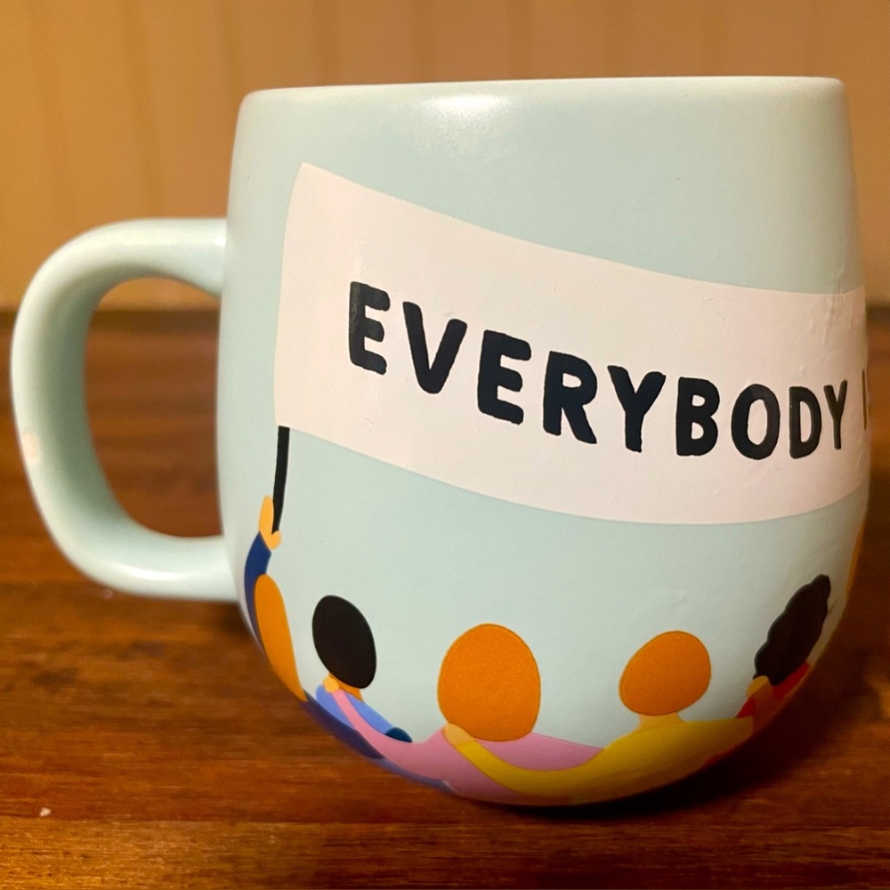 Mint Green Everyone Is Free To Love Indigo Coffee Mug